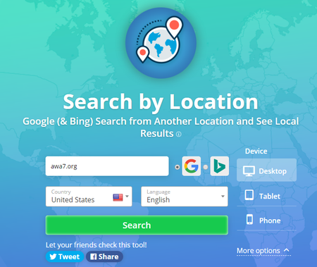SEO - International Searches - Search by Location tool